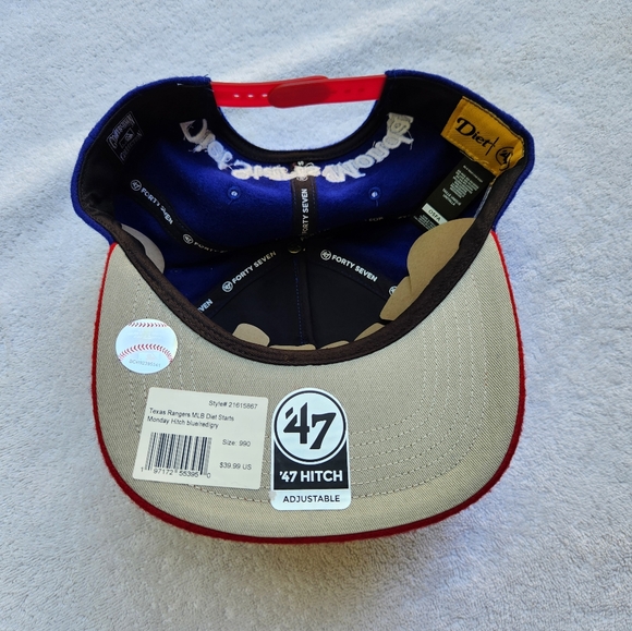 RANGERS|47 Trucker Snapback|All Felt Crown Brim|Rangers Script|Silver Under Brim - Picture 4 of 4